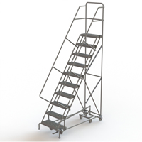 All Directional Rolling Ladder, 10 Steps, 24" Step Width, 100" Platform Height, Steel VC553 | WestPier