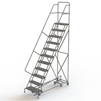 All Directional Rolling Ladder, 11 Steps, 24" Step Width, 110" Platform Height, Steel VC554 | WestPier