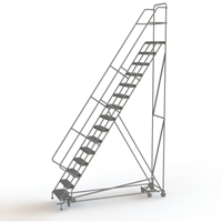 All Directional Rolling Ladder, 15 Steps, 24" Step Width, 150" Platform Height, Steel WestPier