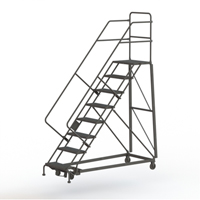 Heavy Duty Safety Slope Ladder, 8 Steps, Perforated, 50° Incline, 80" High VC576 | WestPier