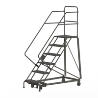Heavy Duty Safety Slope Ladder, 6 Steps, Serrated, 50° Incline, 60" High WestPier