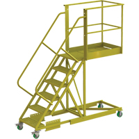 Cantilever Rolling Ladder, Supported, 6 Steps, 40" Platform Depth, 60" Platform Height VC687 | WestPier
