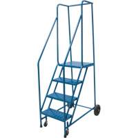 Rolling Step Ladder, 4 Steps, 18" Step Width, 37" Platform Height, Steel VD441 | WestPier