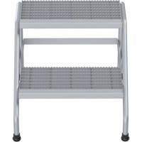 Aluminum Step Stand, 2 Step(s), 22-13/16" W x 24-9/16" L x 20" H, 500 lbs. Capacity WestPier