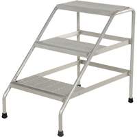 Aluminum Step Stand, 3 Step(s), 22-13/16" W x 34-9/16" L x 30" H, 500 lbs. Capacity WestPier