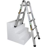 Telescoping Multi-Position Ladder, 2.916' - 9.75', Aluminum, 300 lbs., CSA Grade 1A VD689 | WestPier