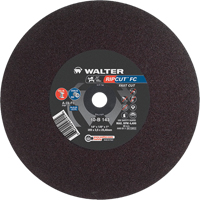 Meule &agrave; tronçonner Ripcut II pour la coupe de l'acier inoxydable et l'acier sur scies fixes, 14" x 1/8", Arbre de 1", Type 1, Oxyde d'aluminium, 4400 Tr/min WestPier