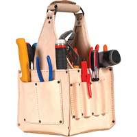 Electrical & Maintenance Tool Pouches, Leather, 17 Pockets, Beige WestPier