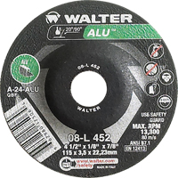 Meules &agrave; moyeu d&eacute;port&eacute; - Aluminium type 27, 4-1/2" x 1/8", Arbre de 7/8", Type 27 WestPier