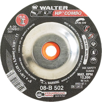 HP Combo Spin-On Combination Wheel, 5" x 1/8", 5/8"-11 Arbor, Type 27S WestPier