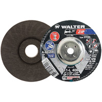 Disque de meulage et de tronçonnage Zip, 4" x 1/32", Arbre de 3/8", Type 27, Grain de 60, Oxyde d'aluminium WestPier
