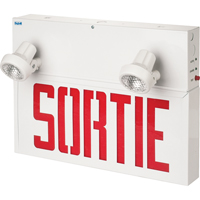 Stella Combination Signs - Sortie, LED, Hardwired, 17-1/2" L x 12-1/2" W, French XB932 | WestPier