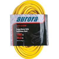 Vinyl Extension Cord with Light Indicator, Outdoor, SJTOW, 12/3 AWG, 15 A, 3 Outlet(s), 100' WestPier