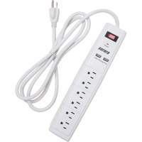 Limiteur de surtension avec chargeur USB, 6 Prises, 1200 J, 1875 W, Cordon 6' WestPier