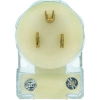 Prise de rallonge &agrave; angle de qualit&eacute; hospitali&egrave;re, Nylon, 15 A, 125 V WestPier