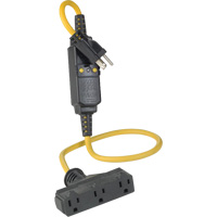 Triple-Tap Inline GCFI Extension Cord & Connector, 120 V, 15 Amps, 3' Cord XI231 | WestPier