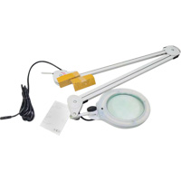 Magnifying Lamp, 3 Diopter, LED Light, 45" Arm, C-Clamp, Grey WestPier