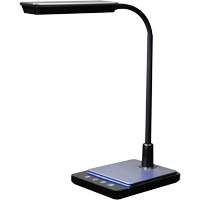 Goose Neck Desk Lamp with USB Charger, 8 W, LED, 15" Neck, Black XI752 | WestPier