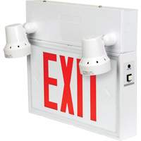Exit Sign with Security Lights, LED, Battery Operated/Hardwired, 12-1/10" L x 11" W, English XI789 | WestPier