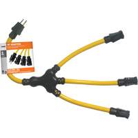 "W" Adapter, STW, 12/3 AWG, 15 A, 3 Outlet(s), 2' XJ240 | WestPier